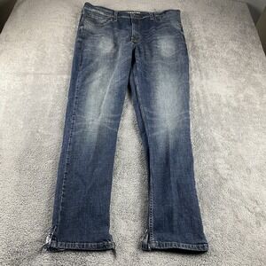 Signature Levis S37 Slim Jeans Mens 38x32 Blue‎ Medium Wash Denim Mid Rise